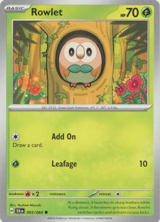 Rowlet - 003/064 - Common Shrouded Fable Singles