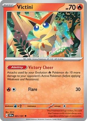 Victini - 021/191 - Uncommon Scarlet &amp; Violet: Surging Sparks Singles