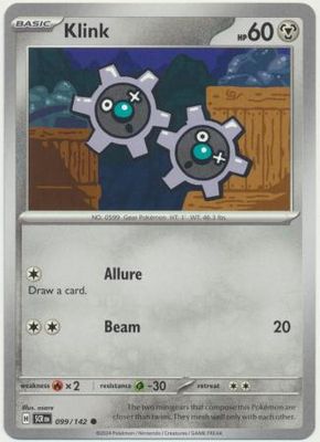 Klink - 099/142 - Common Scarlet &amp; Violet: Stellar Crown Singles