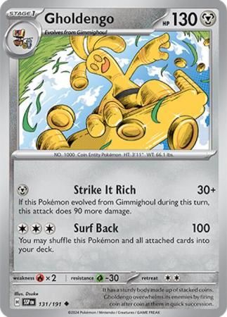 Gholdengo - 131/191 - Uncommon Scarlet &amp; Violet: Surging Sparks Singles (Español)
