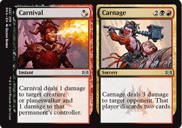 Carnival // Carnage 222/259 Ravnica Allegiance Singles (Español)