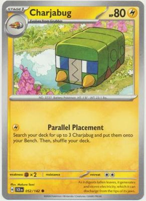 SJ Charjabug - 052/142 - Common Scarlet &amp; Violet: Stellar Crown Singles