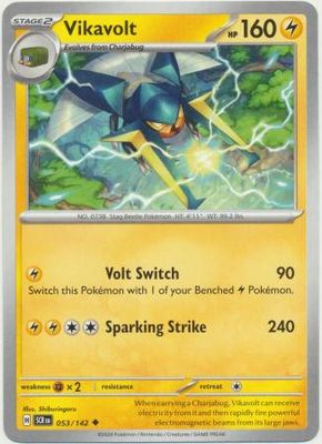Vikavolt - 053/142 - Uncommon Scarlet &amp; Violet: Stellar Crown Singles (Español)