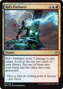 Ral&#39;s Outburst 212/264 War of the Spark Singles (Español)