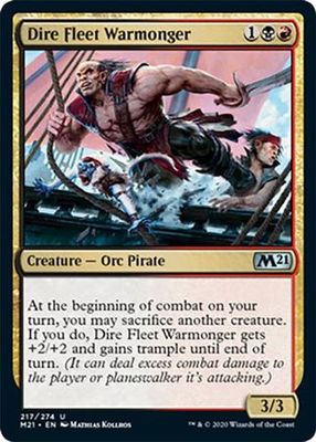 Dire Fleet Warmonger 217/274 Magic 2021 (M21) Singles (Español)
