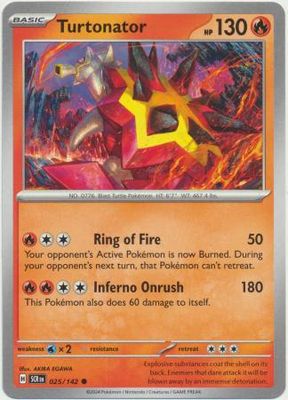 Turtonator - 025/142 - Common Scarlet &amp; Violet: Stellar Crown Singles