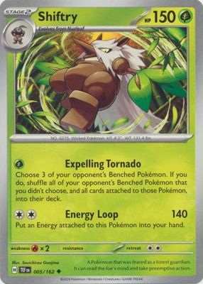 Shiftry - 005/162 - Uncommon Scarlet &amp; Violet: Temporal Forces Singles