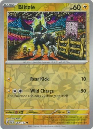 Blitzle - 062/182 - Common Reverse Holo Scarlet &amp; Violet: Paradox Rift Reverse Holo Singles