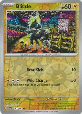 Blitzle - 062/182 - Common Reverse Holo Scarlet &amp; Violet: Paradox Rift Reverse Holo Singles