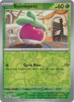 Bounsweet - 008/182 - Common Reverse Holo Scarlet &amp; Violet: Paradox Rift Reverse Holo Singles