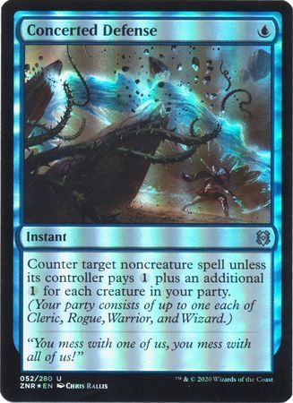 Concerted Defense 052/280 - Foil Zendikar Rising Foil Singles