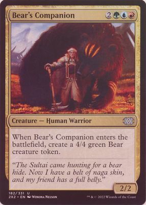 Bear&#39;s Companion 182/331 - Foil Double Masters 2022 Foil Singles