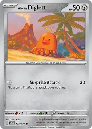 Alolan Diglett - 122/191 - Common Scarlet &amp; Violet: Surging Sparks Singles