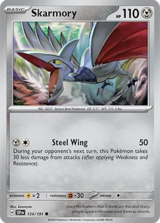 Skarmory - 124/191 - Common Scarlet &amp; Violet: Surging Sparks Singles