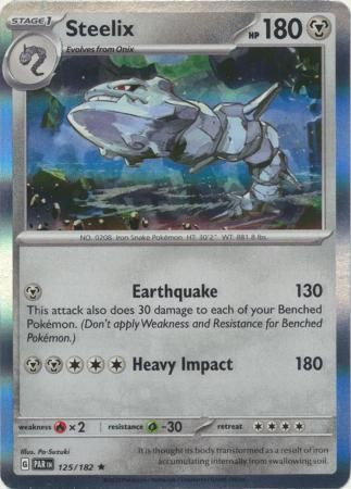 Steelix - 125/182 - Holo Rare Scarlet &amp; Violet: Paradox Rift Singles