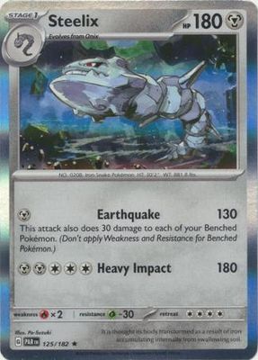 Steelix - 125/182 - Holo Rare Scarlet &amp; Violet: Paradox Rift Singles