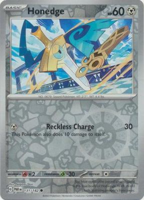 Honedge - 131/182 - Common Reverse Holo Scarlet &amp; Violet: Paradox Rift Reverse Holo Singles