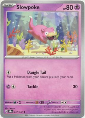 Slowpoke - 057/142 - Common Scarlet &amp; Violet: Stellar Crown Singles