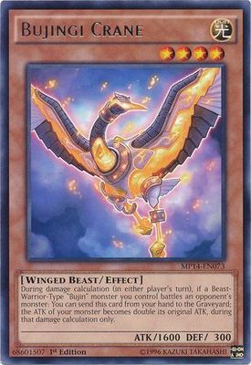 Bujingi Crane - MP14-EN073 - Rare 1st Edition Yu-Gi-Oh! 2014 Mega-Tins Singles