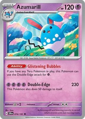 Azumarill - 074/191 - Uncommon Scarlet &amp; Violet: Surging Sparks Singles