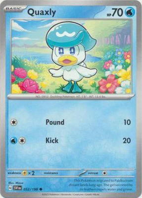 Quaxly - 052/198 - Common Scarlet &amp; Violet (Base Set) Singles (Español)