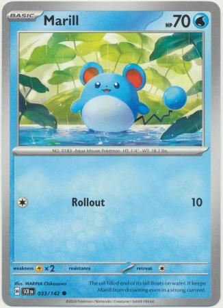 Marill - 033/142 - Common Scarlet &amp; Violet: Stellar Crown Singles