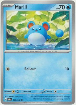 Marill - 033/142 - Common Scarlet &amp; Violet: Stellar Crown Singles