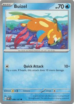 Buizel - 048/197 - Common Scarlet &amp; Violet: Obsidian Flames Singles