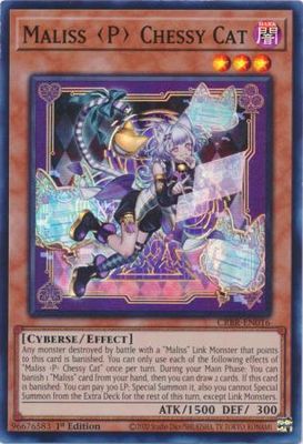 Maliss P Chessy Cat - CRBR-EN016 - Super Rare 1st Edition Crossover Breakers 1st Edition Singles