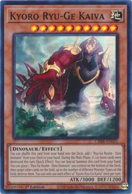 Kyoro Ryu-Ge Kaiva - CRBR-EN031 - Super Rare 1st Edition Crossover Breakers 1st Edition Singles
