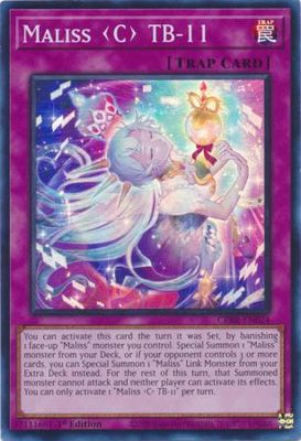 Maliss C TB-11 - CRBR-EN024 - Super Rare 1st Edition Crossover Breakers 1st Edition Singles