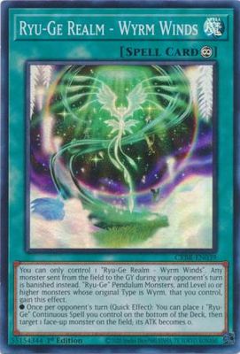 Ryu-Ge Realm - Wyrm Winds - CRBR-EN039 - Super Rare 1st Edition Crossover Breakers 1st Edition Singles (espanol)