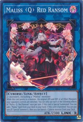 Maliss Q Red Ransom - CRBR-EN018 - Super Rare 1st Edition Crossover Breakers 1st Edition Singles