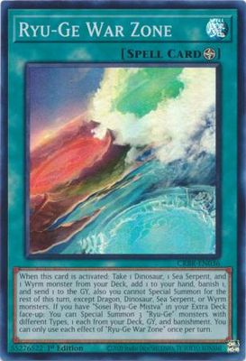 Ryu-Ge War Zone - CRBR-EN036 - Super Rare 1st Edition Crossover Breakers 1st Edition Singles