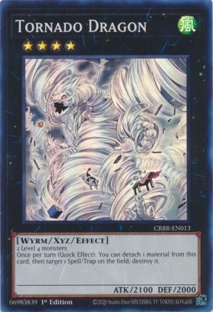 SJ Tornado Dragon - CRBR-EN013 - Super Rare 1st Edition Crossover Breakers 1st Edition Singles