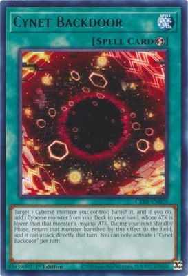 Cynet Backdoor - CRBR-EN029 - Rare 1st Edition Crossover Breakers 1st Edition Singles