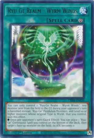 (Membresia) BAF1 Ryu-Ge Realm - Wyrm Winds - CRBR-EN039 - Rare 1st Edition Crossover Breakers 1st Edition Singles