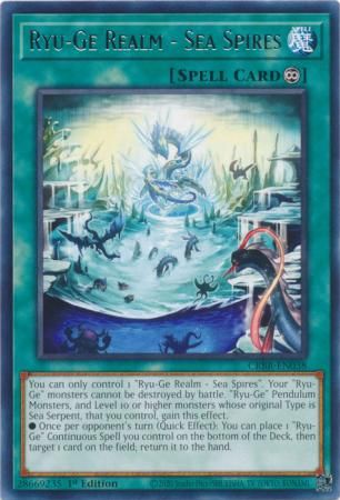 Ryu-Ge Realm - Sea Spires - CRBR-EN038 - Rare 1st Edition Crossover Breakers 1st Edition Singles