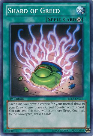 Shard of Greed - YSYR-EN037 - Common 1st Edition Starter Deck: Yugi Reloaded 1st Edition Singles