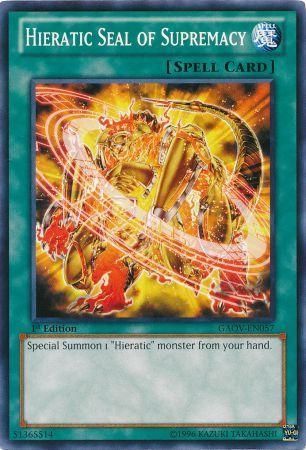 Hieratic Seal of Supremacy - GAOV-EN057 - Common 1st Edition Galactic Overlord 1st Edition Singles