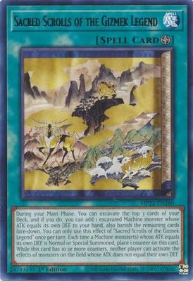 Sacred Scrolls of the Gizmek Legend - MP22-EN160 - Rare 1st Edition 2022 Mega-Tin: Pharaoh&#39;s Gods 1st Edition Singles