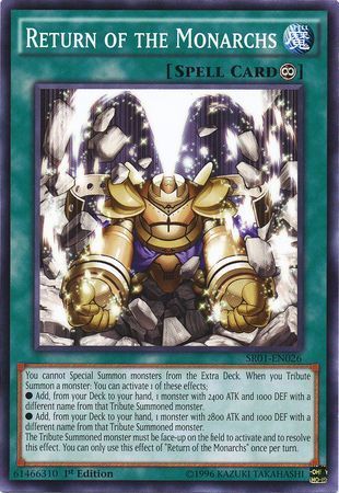 Return of the Monarchs - SR01-EN026 - Common 1st Edition Structure Deck: Emperor of Darkness 1st Edition Singles
