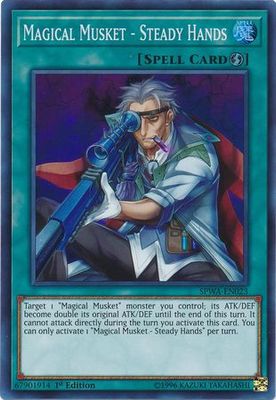 Magical Musket - Steady Hands - SPWA-EN023 - Super Rare 1st Edition Spirit Warriors Singles