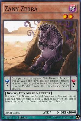 Zany Zebra - BOSH-EN042 - Common 1st Edition Breakers of Shadow 1st Edition Singles