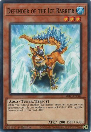Defender of the Ice Barrier - SDFC-EN009 - Common 1st Edition Freezing Chains 1st Edition Singles