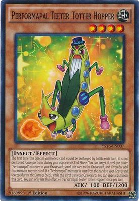 Performapal Teeter Totter Hopper - YS16-EN007 - Common 1st Edition Starter Deck Yuya 1st Edition Singles