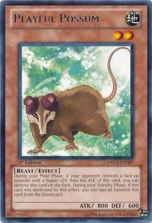 Playful Possum - DREV-EN007 - Rare 1st Edition Duelist Revolution 1st Edition Singles
