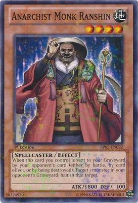 Anarchist Monk Ranshin - BP02-EN092 - Mosaic Rare 1st Edition Battle Pack 2: War of the Giants Mosaic Rare 1st Edition Singles
