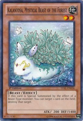 Kalantosa, Mystical Beast of the Forest - LVAL-EN036 - Common 1st Edition Legacy of the Valiant 1st Edition Singles