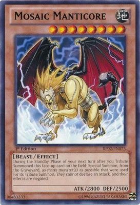 Mosaic Manticore - BP02-EN073 - Rare 1st Edition Battle Pack 2: War of the Giants 1st Edition Singles